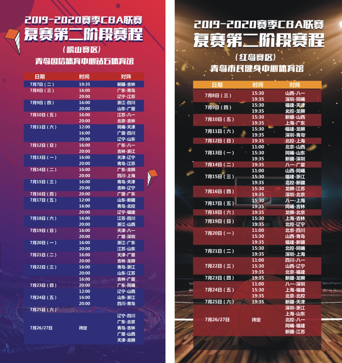 赛事筹备全部就绪，CBA复赛第二阶段今天打响(图2)
